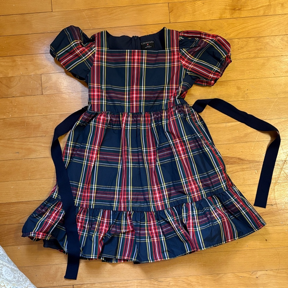 Crewcuts girls Christmas plaid dress